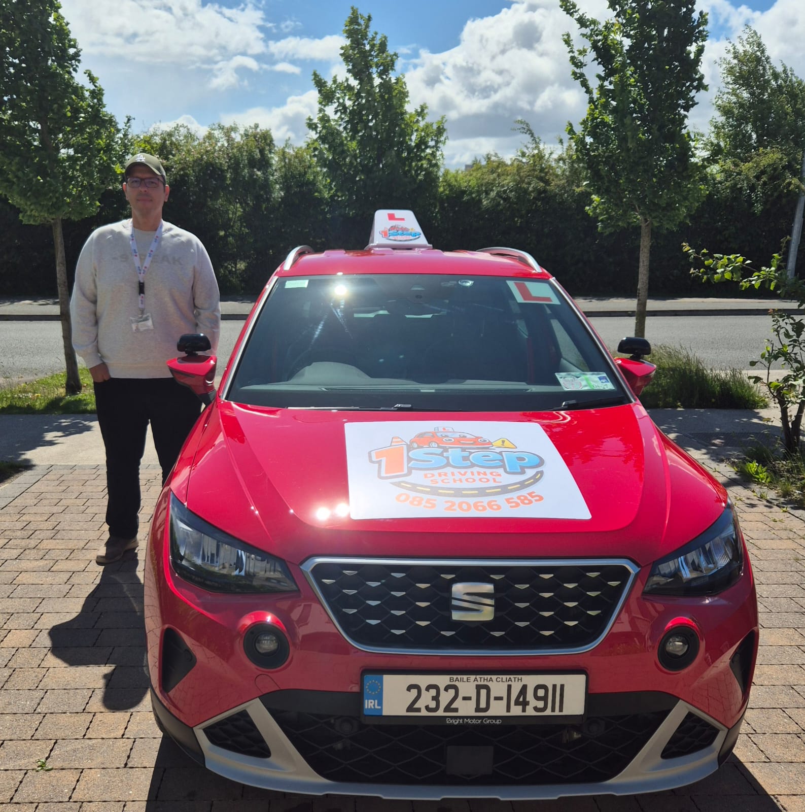 Hatem Mohamed with his 1Step Driving School lesson car